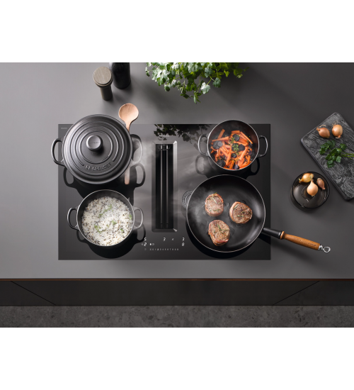 美诺Miele KMDA 7676 FL-U BlackPerfection家用智能多功能 带抽油烟机的电磁炉